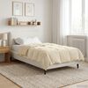 vidaXL Duvet d'&eacute;t&eacute; simple Matelass&eacute; Cr&egrave;me 155 x 200 cm Microfibre