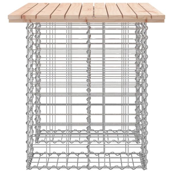 vidaXL Table de jardin Gabion Design 100x70x72 cm Bois massif Pin