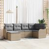vidaXL Ensemble de canap&eacute; de jardin Beige polyrotin