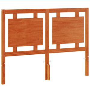 vidaXL T&ecirc;te de lit cire marron 135 cm bois massif de pin