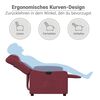 vidaXL Fauteuil inclinable électrique Rouge bordeaux Tissu