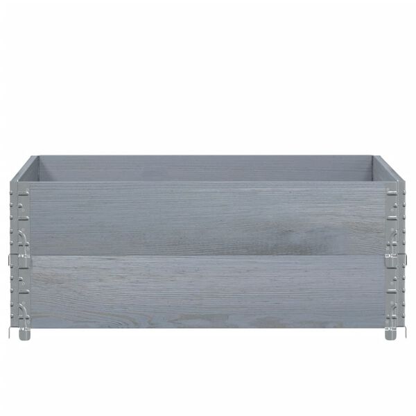 vidaXL Jardini&egrave;re gris 100x100 cm bois de pin massif