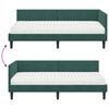 vidaXL Cadre de lit d'angle avec matelas Autre 2 pcs Vert Velours