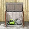 vidaXL Bo&icirc;te de Rangement de Jardin Marron 151,5 x 82 x 110,5 cm Acier