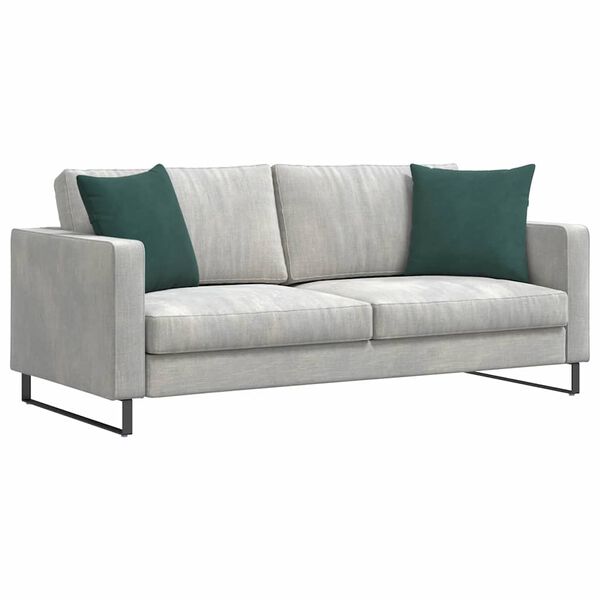 vidaXL Coussins de canap&eacute; 2 pcs Vert fonc&eacute; 45 x 45 cm