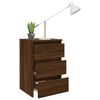 vidaXL Tables de chevet 2pcs Ch&ecirc;ne marron 40x35x62,5cm Bois ing&eacute;nierie