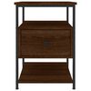vidaXL Table de chevet ch&ecirc;ne marron 40x42x56 cm bois d'ing&eacute;nierie