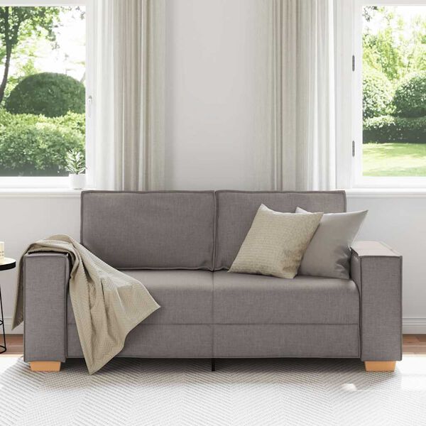 vidaXL Canap&eacute; 2 places Taupe 180x78x84 cm Tissu