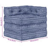vidaXL Pouf modulaire Indigo Tissu
