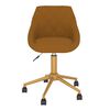vidaXL Chaises pivotantes &agrave; manger lot de 4 marron velours