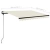 vidaXL Auvent manuel r&eacute;tractable sur pied 300x250 cm Cr&egrave;me