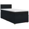 vidaXL Lit boxspring avec matelas Noir 90 x 190 cm Tissu