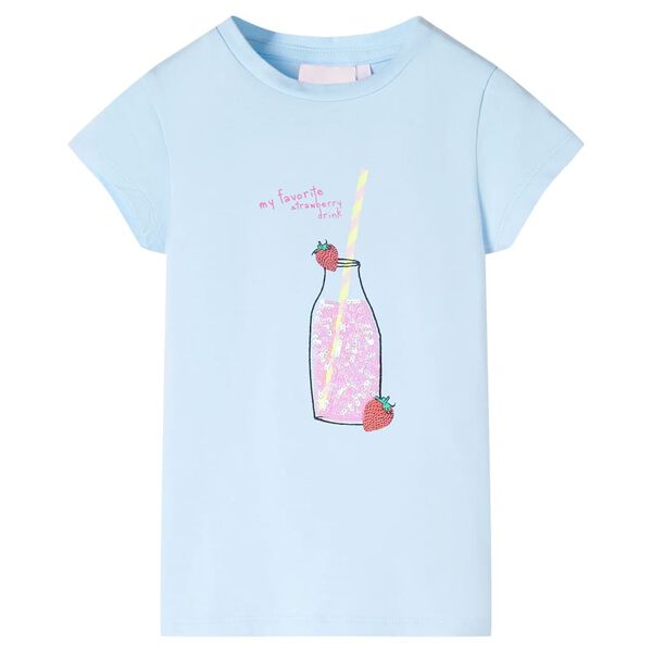 T-shirt pour enfants bleu doux 128