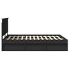 vidaXL Cadre de lit Noir 150 x 200 cm Bois de pin massif