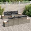 vidaXL Ensemble de canap&eacute; de jardin avec coussin 9 pcs Gris Poly rotin