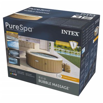 Intex Baignoire de massage à bulles ronde PureSpa 216x71cm 6 personnes