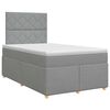 vidaXL Lit boxspring avec matelas Gris clair 120 x 190 cm Tissu