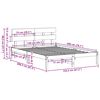 vidaXL Cadre de lit Blanc 150 x 200 cm Bois de pin massif