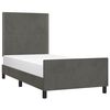 vidaXL Cadre de lit sans matelas gris fonc&eacute; 100x200 cm velours