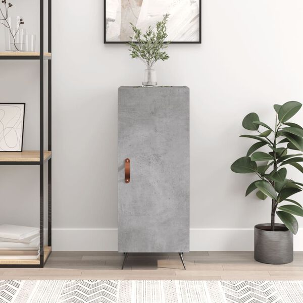 vidaXL Buffet Gris b&eacute;ton 34,5x34x90 cm Bois d'ing&eacute;nierie