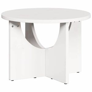 vidaXL Table basse Blanc 50 x 50 x 35 cm Bois massif en pin