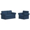 vidaXL Canap&eacute; 2 pcs Bleu