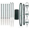 vidaXL Cl&ocirc;ture avec poteau Vert 0,6 x 10 m Acier et PVC
