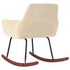 vidaXL Chaise &agrave; bascule Cr&egrave;me Velours