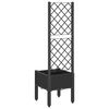 vidaXL Jardini&egrave;re avec treillis noir 40x40x142 cm PP