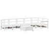 vidaXL Salon de jardin 7 pcs blanc bois de pin massif
