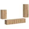 vidaXL Ensemble meuble TV 4 pc Ch&ecirc;ne artisanal Bois d'ing&eacute;nierie