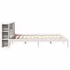 vidaXL Lit bibliothèque sans matelas blanc 180x200 cm bois pin massif