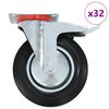 vidaXL 32 pcs Roulettes pivotantes 200 mm
