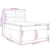 vidaXL Sommier &agrave; lattes de lit avec matelas Cr&egrave;me 140x190 cm Tissu