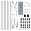 vidaXL Cl&ocirc;ture avec poteau Argent&eacute; 0,8 x 25 m Acier et PVC
