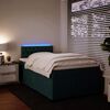 vidaXL Sommier &agrave; lattes de lit et matelas Vert fonc&eacute; 120x200cm Velours
