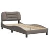 vidaXL Cadre de lit sans matelas Hvar taupe 80x200 cm tissu