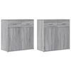 vidaXL Buffets 2 pcs sonoma gris 79x38x80 cm bois d'ingénierie
