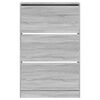 vidaXL Meuble &agrave; chaussures sonoma gris 80x21x125,5cm bois d'ing&eacute;nierie