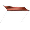 vidaXL Auvent r&eacute;tractable 400x150 cm Orange et marron
