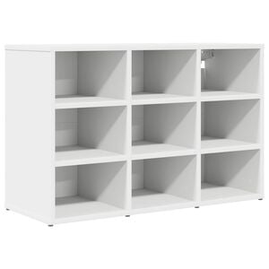 vidaXL Cabinet &agrave; chaussures 77,5 x 30 x 51 cm Bois d'ing&eacute;nierie Blanc