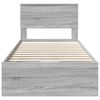 vidaXL Cadre de lit Gris Sonoma 75 x 190 cm Bois Ing&eacute;nierie