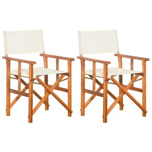 vidaXL Chaises de metteur en sc&egrave;ne lot de 2 Bois massif d'acacia