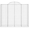 vidaXL Paniers &agrave; gabions arqu&eacute;s 8 pcs 200x50x160/180 cm Fer galvanis&eacute;