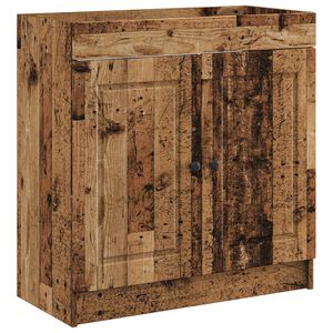 vidaXL Armoire sous &eacute;vier de salle de bain Bois ancien
