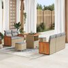 vidaXL Ensemble de canap&eacute; de jardin 8 pcs beige et gris clair