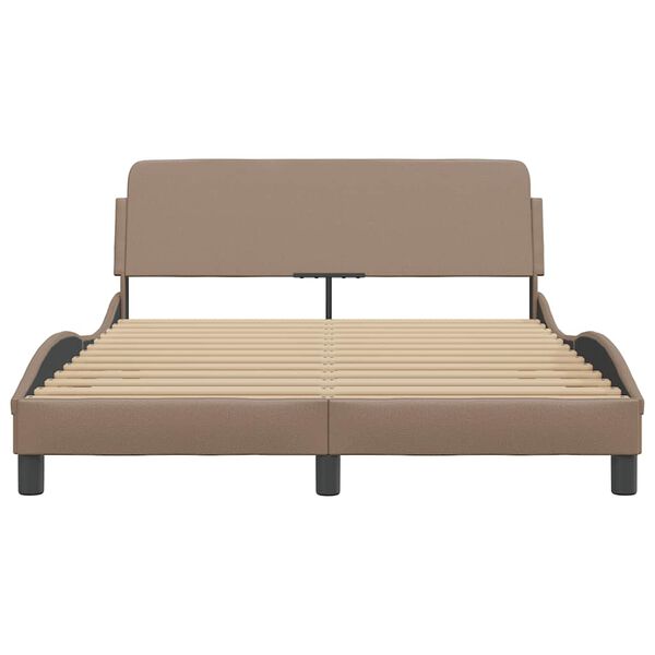vidaXL Cadre de lit Dover cappuccino 120x200 cm similicuir