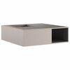 vidaXL Foyer de chemin&eacute;e Marron 100 x 100 x 30 cm Acier patin&eacute;