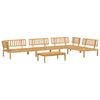 vidaXL Ensemble de Canap&eacute;s Uni 5 pcs Cr&egrave;me Bois d'Acacia Massif