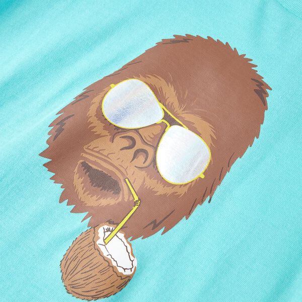 T-shirt pour enfants avec manches courtes aqua 128